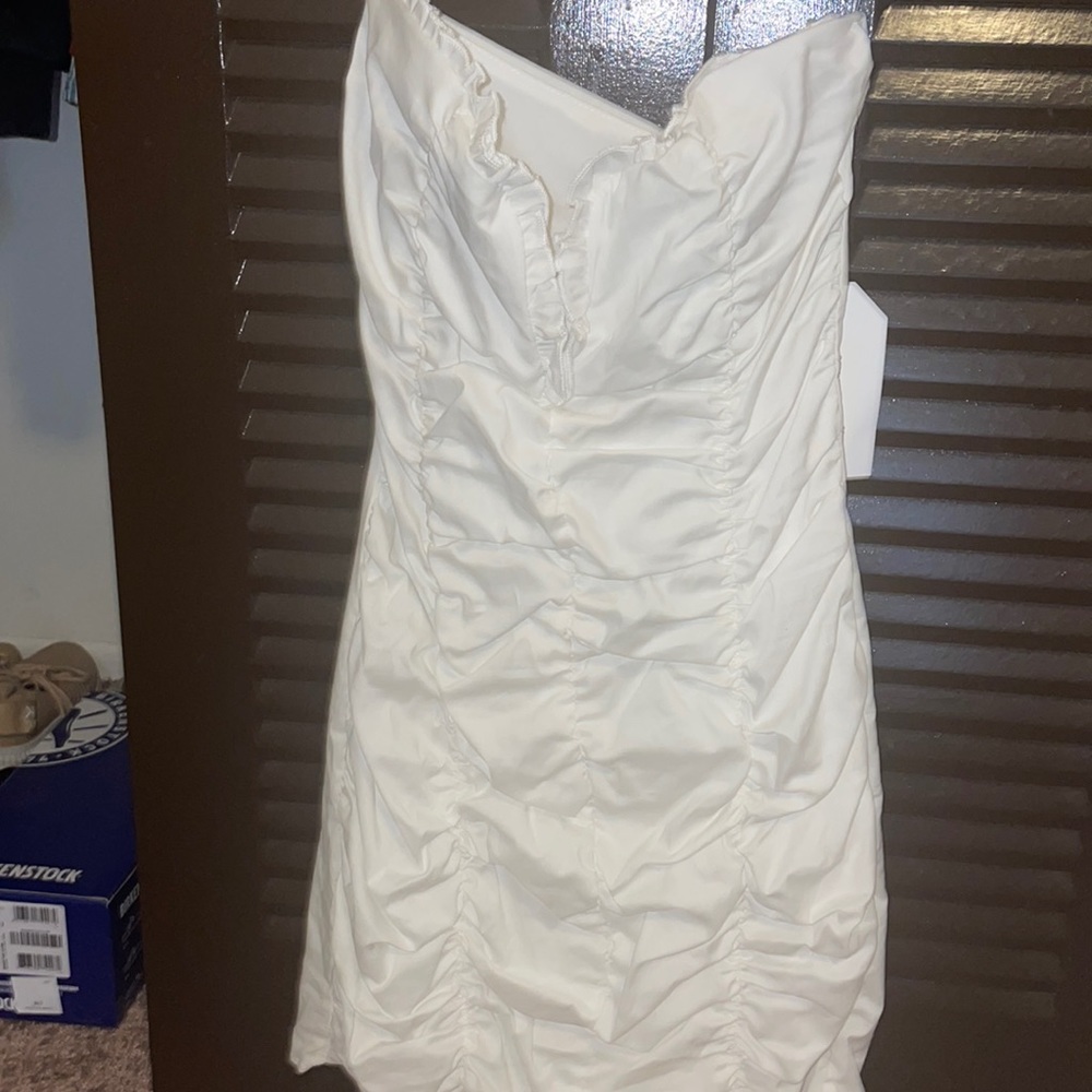White mini dress